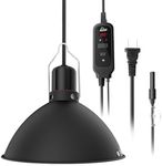 Reptile Light Fixture 8.5 Inch Dome with PID Thermostat & Night Mode 150W