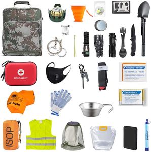 Kit de Supervivencia de Emergencia | Mochila de Supervivencia de Emergencia Auxilios para Acampar, Hacer Senderismo al Aire Libre | Herramientas de Emergencia de Supervivencia para Cualquier ocasión