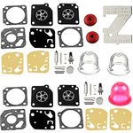 ZAMDOE RB-29 Carburetor Rebuild Repair Kit Gasket Diaphragm Primer Bulb for Zama C1U Series Carburetor, for Homelite for Ryobi String Trimmer Blower A03979 Carburetor