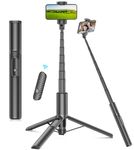 Gahenwo Selfie Stick, 60" Phone Tripod with Remote, Extendable All-in-1 Tripod Stand, Lightweight Travel Tripod for Filming Video Vlogging, Tripod compatible with 4"-7" iPhone/Android