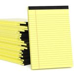 Aidunmis 24 Pack Yellow 5 x 8 Legal Pads for Office Supplies Paper Pads Note Pads for Work Lined Writing Pads Notebook