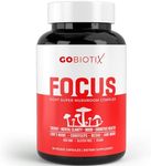 GOBIOTIX Focus Lions Mane Supplement - Mushroom Complex - Nootropics Adaptogen Vitamins - Memory, Clarity, Energy, Immune Support, Cordyceps, Reishi, Chaga, and Maitake - 90 Capsules