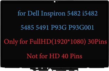 Screen Replacement for Dell Inspiron 14 5482 i5482 5485 5491 P93G P93G001 03J5DW 3J5DW LCD Display Touch Screen Digitizer Assembly FullHD 1920x1080 30 Pins (Not for 5481)