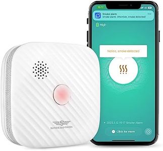 Spreadtron WLAN Rauchmelder, Smarter Wi-Fi Feuermelder mit App Tuya & Smartlife, WiFi Photoelektrische Rauchmelder mit 2 Jahren Austauschbarer Batterie, 1 Stück