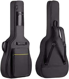 CAHAYA 41 In Acoustic Guitar Bag 0.35 In Thick Padding Water Resistent Dual Adjustable Shoulder Strap Guitar Case Gig Bag with Back Hanger Loop, Black CY0152