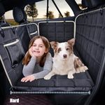 Lassie Back Seat Extender for Dogs, Waterproof Hard Bottom Dog Hammock for Car, Heavy Duty and Antislip Dog Car Seat Cover for Back Seat, Universal Size Car Travel Bed Mattress for Kids and Dogs