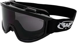 Global Vision Windshield Motorcycle Goggles Black Frame + Smoke Lens