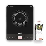 Klynk - Semi | Intelligent Induction Cooktop (Black) | Auto Guided Cooking | 100+ Recipes | 20+ Cooking Modes | Built-In Weighing | Wi-Fi | Mob App | 2200W | 1 Yr Warranty
