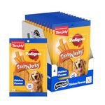 Pedigree Tasty Jerky Dog Treat, Chicken Flavour, 70 g x 12, Jerky-style Treats for Bonding, Low-fat and High-protein, Adult, Stick