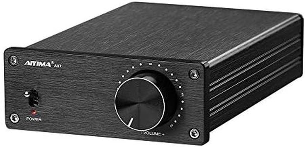 AIYIMA A07 TPA3255 Power Amplifier 300Wx2 HiFi Class D Audio Amp Mini 2 Channel Stereo Amplifier for Passive Speaker Desktop Bookshelf Home Theater System with DC 32V Power Adapter (A07)