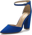 DREAM PAIRS Women's Coco Pointed Toe High Heels Pump Shoes,Size 8,Royal/Blue,Coco