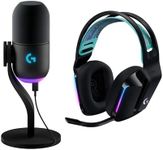 Logitech G733 Lightspeed Wireless Gaming Headset with Suspension Headband and G Yeti GX Dynamic RGB Gaming Microphone with LIGHTSYNC