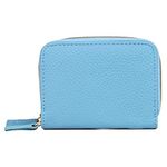 Buxton Women's Solid Color Multi Card Case Wizard Wallet, Atlantic Blue