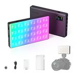 SMALLRIG RM120 RGB Video Light, Camera Light Panel, Portable Light Photography with 5000 mAh Battery, 12 Lighting Effects, 2500-8500K Dimmable, for Photography, Vlogging, Video Conference - 3808