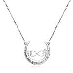 I Love You to The Infinity & Beyond|925 Sterling Silver Mum Necklace for Women I love you to the Moon and Back