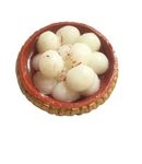 BRIKSHI Fridge Magnet Miniature Food 3D Fridge Magnet Best Souvenir Gift 100% Made in India (Rasgulla po1)