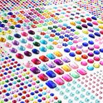 Gem Stickers, Rhinestone Stickers Stick on Gems for Crafts Self Adhesive Jewels with Muitcolor and Assorted Size