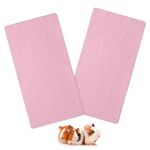 Scenereal Guinea Pig Cage Liner, Fleece Liner 2 Pack - Strong Water Absorption Guinea Pig Bed Reusable Washable Pee Pads, Soft and Comfortable Mat for Small Animals Chinchillas Rabbits Hamster Bunny