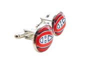 Montreal Canadiens 16mm Glass Face Cufflinks (/w Black Velvet Gift Pouch)