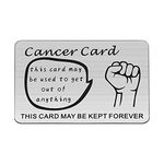 BAUNA Cancer Card For Wallet Cancer Survivor Gift Recovery Gift Cancer Fighter Encouragement Gift Cancer Warrior Gift Cancer Awareness Inspirational Gift (Cancer Card)