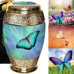 Bokeh Butterfly Cremation Urn for Human Ashes Adult Female for Funeral, Burial & Home - Urns for Ashes Adult Large Urns for Mom & Cremation Urns for Women Butterfly Urn