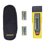 STANLEY 0-77-030 Moisture Meter for Measuring Masonry Moisture Ideal for Mortar, Concrete & Plaster with Illuminated LED Display, 6 Months Warranty, YELLOW & BLACK