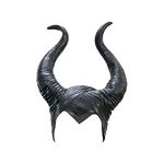 Halloween Maleficent Horns Maleficent Costume, Uranshin Black Long Women Horns Queen Horns Hat, Deluxe Magic Witch Headpiece Headdress for Women Adults