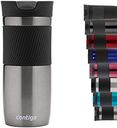 Contigo Byron Snapseal Travel Mug, Stainless Steel Thermal mug, vacuum flask, leakproof tumbler, coffee mug with BPA free Easy-Clean Lid, 470 ml, Gunmetal, Monaco