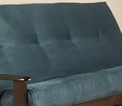 Futon Cover Only - Quality Suede Microfiber Fabric Collection Fits 6-8 inch Futons Mattress (Navy, Queen Size)