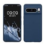 kwmobile Case Compatible with Google Pixel 8 Pro Case - TPU Silicone Phone Cover with Soft Finish - Dark Blue