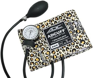ADC Prosphyg 760 Pocket Aneroid Sphygmomanometer with Adcuff Nylon Blood Pressure Cuff, Adult, Leopard Print