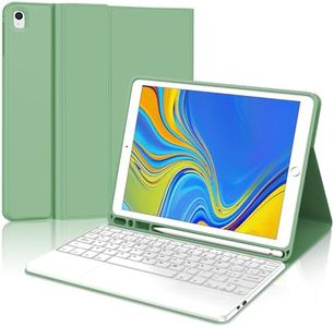 SENGBIRCH Teclado iPad 9 generación con touchpad - Funda Teclado iPad 9 Generación,Teclado táctil magnético Desmontable Español Ñ para iPad 9ª/8ª/7ª Generación 10.2,iPad Pro 10.5,iPad Air 3,Green