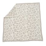 Barefoot Dreams CozyChic Barefoot in The Wild Baby Blanket - Stone/Cream,1 Count (Pack of 1),B683-26-LE