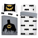 Ghazlan ® Batman Dark Knight Duvet Quilt Cover Modern Bedding Set With Pillowcase (Single)