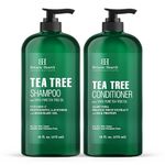 Botanic Hearth Tea Tree Shampoo and Conditioner Set - with 100% Pure Tea Tree Oil, for Itchy and Dry Scalp, Sulfate Free, Paraben Free - for Men and Women - 16 fl oz each