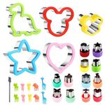 28PCS Bread Sandwich Cutter, Mini Sandwich Cutters for Kids, Cookie Cutters, Baking Tools Fondant Cutter Set, Vegetable Fruit Cutter Crust Cutter for Bento Lunch or Kids’ Party Supplies