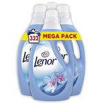 Lenor Fabric Conditioner, 332 Washes, 12L (3L x 4), Spring Awakening, Protects Clothes From Stretching, Fading & Bobbling