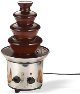 Chocolate Fountain Machine, 4 Tier Stainless Steel - 60-Ounce Electric Fondue Fountain with Temperature Control, Hot Chocolate Cheese Melting Heat Machine for Catering, Cafe, Hotel, Party, Wedding