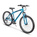 Huffy Hardtail Mountain Trail Bike, 26 inch, 27.5 inch, Satin Tropic Blue, Model Number: 76908