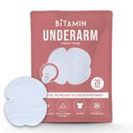 Bitamin Underarm Sweat Pad for Women & Men| Armpit Sweat Pads for Women Blouse with Gel Technology to Control Odour | Large Covering Underarm Pads to Prevent Stain | Skin Friendly (20 pads)