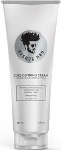 Avenue Man Curl Defining Cream - Natural & Flexible Hold Hair Products with Herbal Extracts for All Hair Types - Paraben Free & Sulfate Free - Made in the USA (7.0 oz)