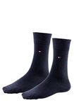 Tommy Hilfiger Men's Classic 2P Calf Socks, Blue (Dark Navy), Size 43