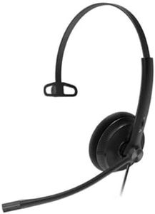 Yealink YHS34 Lite Mono - Auriculares monoaurales con Cable conexión RJ, Compatible con Todos los teléfonos Fijos, Color Negro