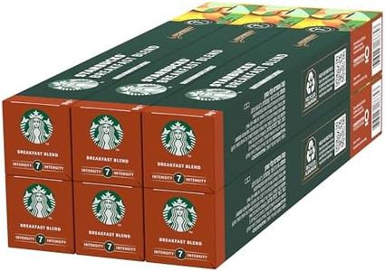 STARBUCKS Breakfast Blend by Nespresso Caffè Lungo, 6 confezioni da 10 capsule (60 capsule compatibili Nespresso)