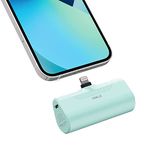 iWALK Mini Portable Charger 4500mAh Ultra-Compact Power Bank Small and Cute Battery Pack Compatible with iPhone 14/13/13 Pro/13 Pro Max /12/12 Pro/12 Pro Max/11 Pro/XR/X/8/Plus，Airpods and More，Green