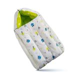 Kridlo 3 in 1 Baby Sleeping Bag & Baby Nest - Cotton Portable Bedding Set for Infants, Unisex Baby Sleeping Bed, 0-6 Months (Blue Daisy)