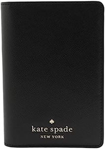 Kate Spade Staci Leather Passport Holder, Crush Proof, Black