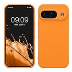 kwmobile Case Compatible with Google Pixel 9 Case - Protective Slim TPU Phone Cover - Soft Matte Finish - Fruity Orange