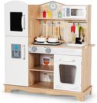 COSTWAY Kids Play Kitchen, Wooden P