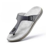 Frido Cloud Comfort Sandal For Men | Soft Ortho Care Arch Support for Pain Relief, Anti-Skid Sole Diabetic & Orthopaedic Footwear With Bounce Back Cushion for All-Day Comfort (Slate Grey, UK 10)